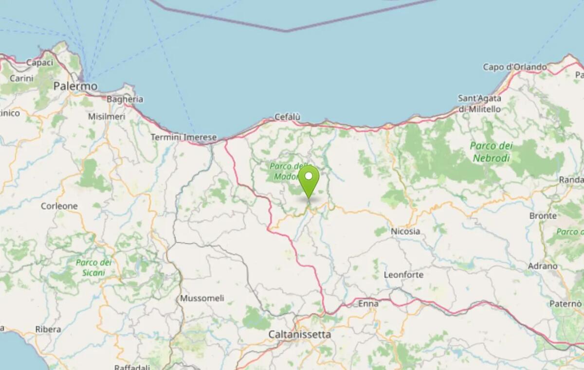 Terremoto sulle Madonie nel Palermitano, scossa di magnitudo 3.3 - 