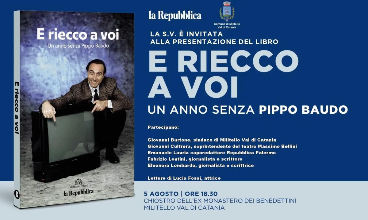 Pippo Baudo, in un volume l’omaggio di Repubblica Palermo a un anno dalla scomparsa - 