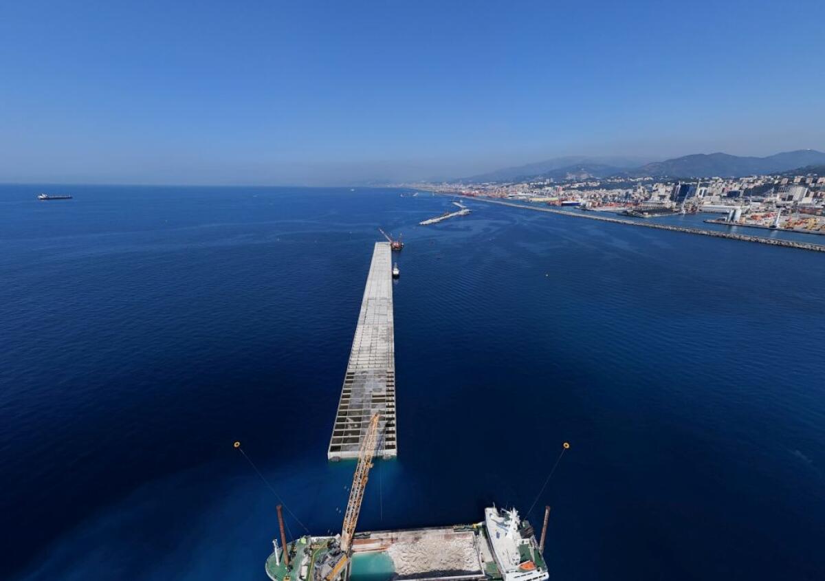 Webuild, la nuova Diga Foranea di Genova raggiunge 1,5 chilometri di lunghezza - 