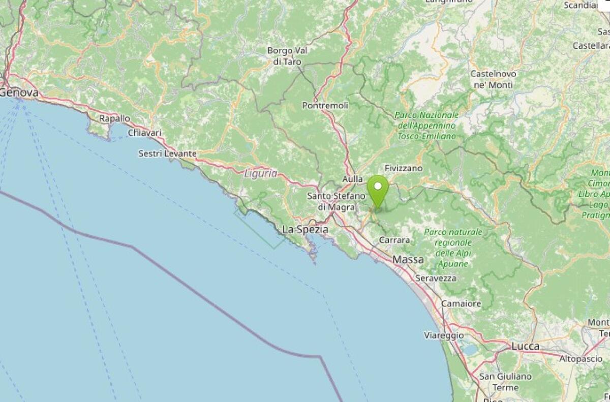 Scossa di terremoto di magnitudo 3.7 in provincia Massa e Carrara, nessun danno - 
