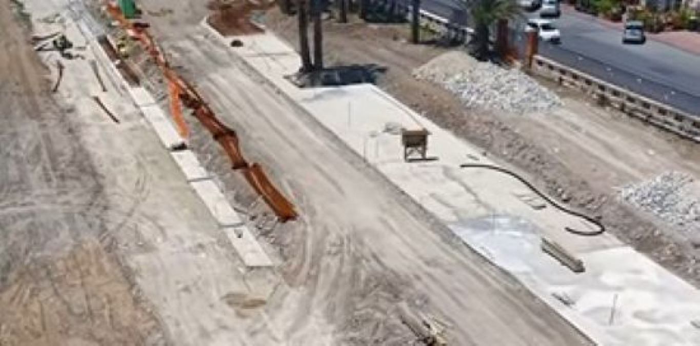 Cantiere lungomare, via libera all'estensione del subappalto: pressing per la ripresa dei lavori - Il cantiere sul lungomare