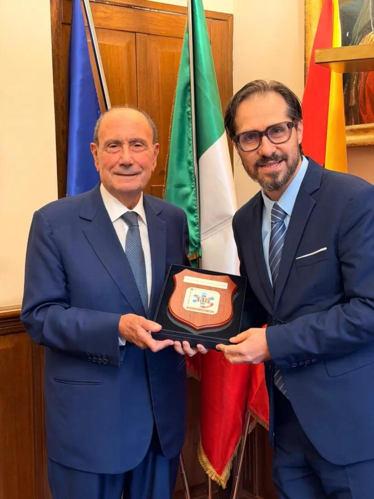 Schifani riceve il presidente del CdA della Seus 118 Riccardo Castro - 