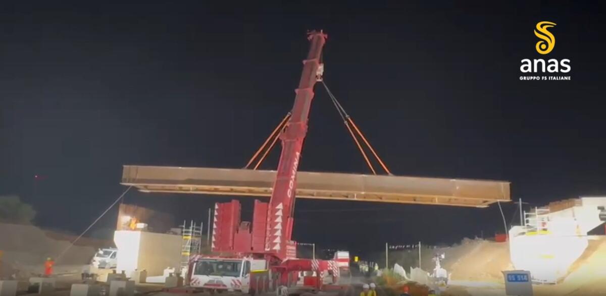 Nuova Autostrada Ragusa-Catania, varato il cavalcavia in contrada Gerardo a Chiaramonte Gulfi - 