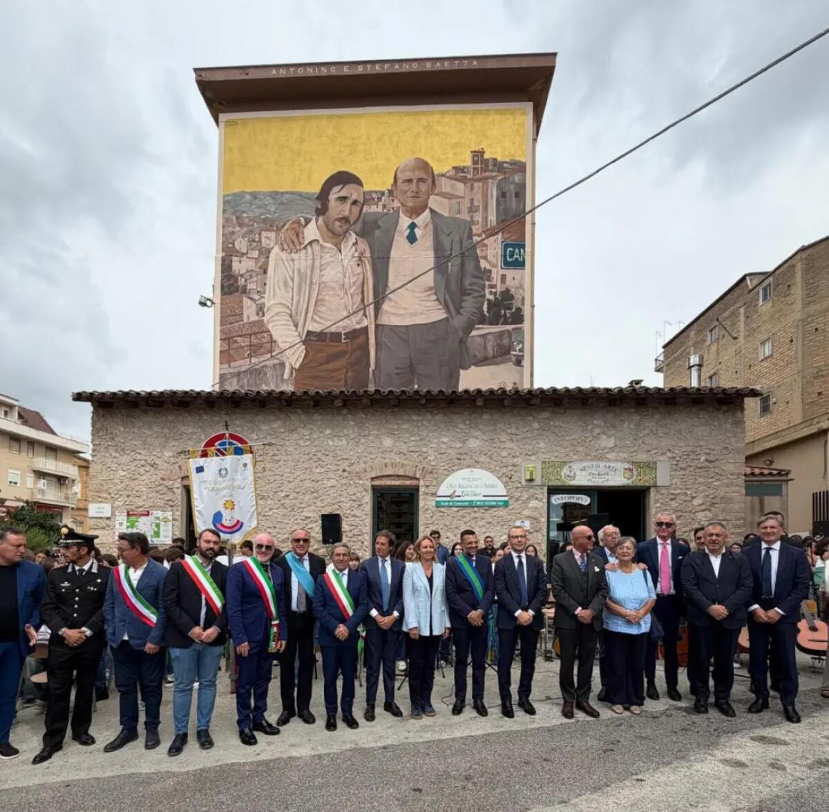 Inaugurato a Canicattì il murale dedicato ad Antonino e Stefano Saetta - 
