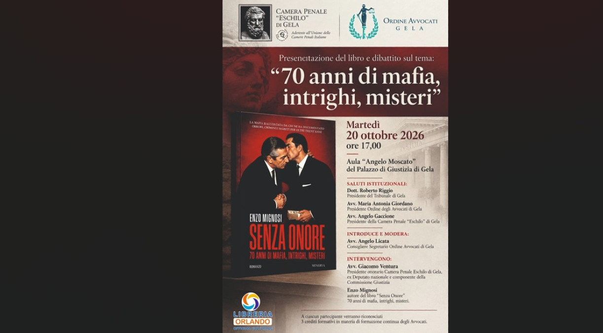 Mafia, intrighi e misteri nel romanzo "Senza onore" di Mignosi, sarà presentato in tribunale - 