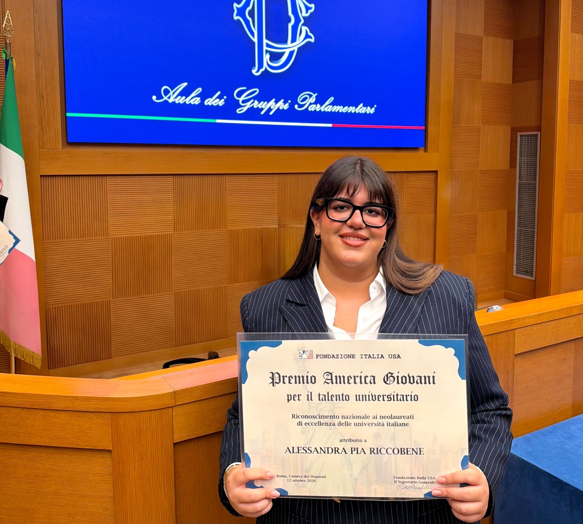 Talento universitario, alla riesina Alessandra Riccobene il premio America giovani  - Alessandra Riccobene