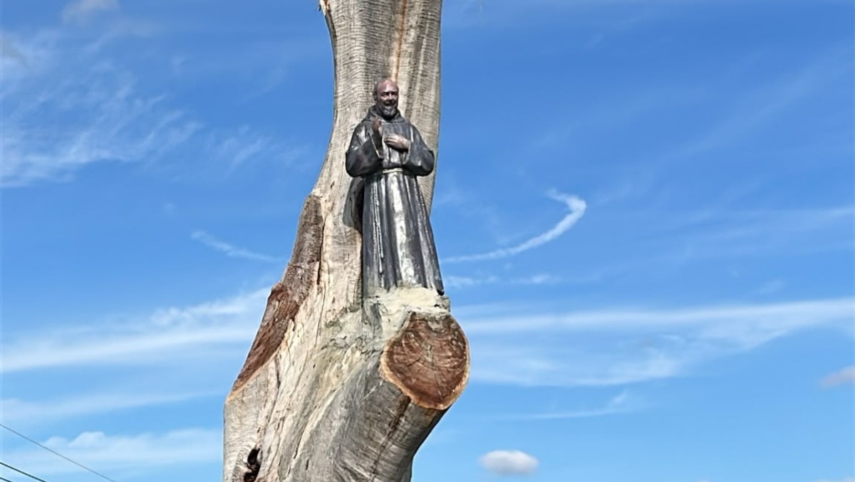 Dopo Manfria, un'altra istallazione abusiva fa discutere: Padre Pio sulla sp8 - 