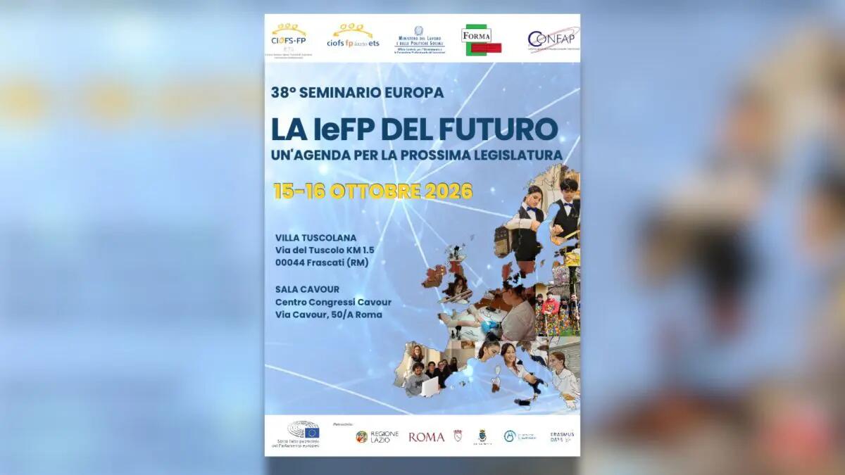 Istruzione e formazione professionale, 15-16 ottobre Seminario Europa CIOFS-FP ETS - 