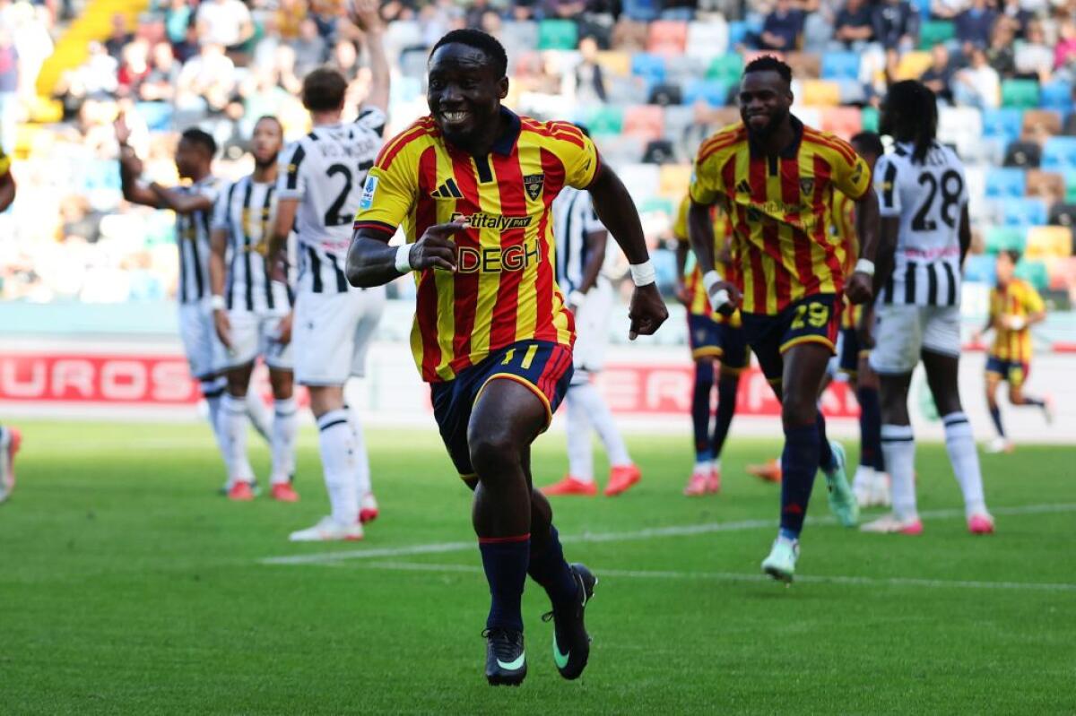 Udinese-Lecce 0-3, quinto stop di fila per i bianconeri - 
