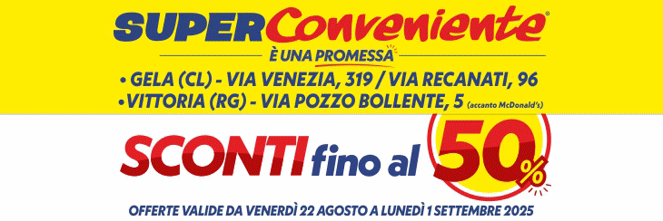 gif superconveniente offerta valida da 22 agosto a 1 settembre  