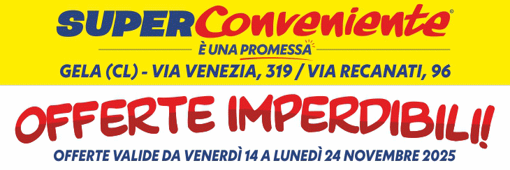 superconveniente valida dal 14-24 novembre