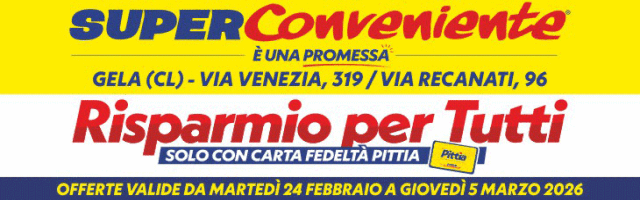 superconveniente valida dal 13 febbraio